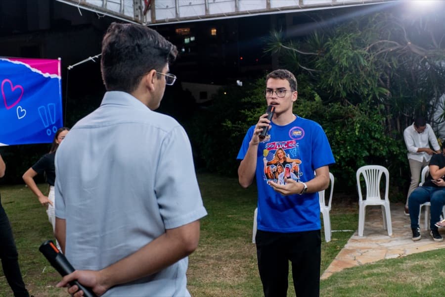 Jovem falando em uma atividade do Capacita Tropa